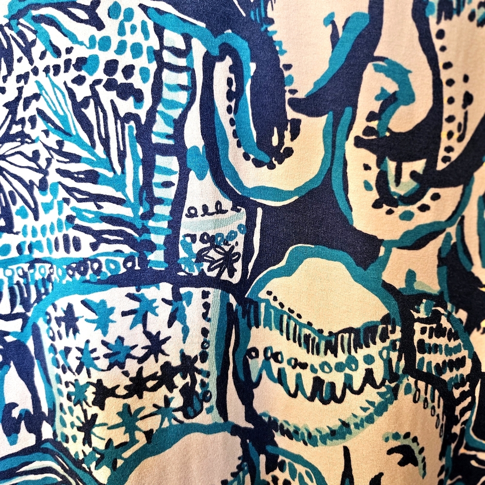 Lilly Pulitzer Sophiletta Dress Keep on Trunkin Elephant UPF 50 Shift Medium - Picture 8 of 13